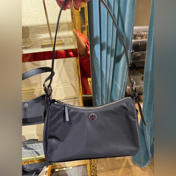 Tory Burch Nylon Super Lightweight Small Zip Top Shoulder Bag— New Arrival